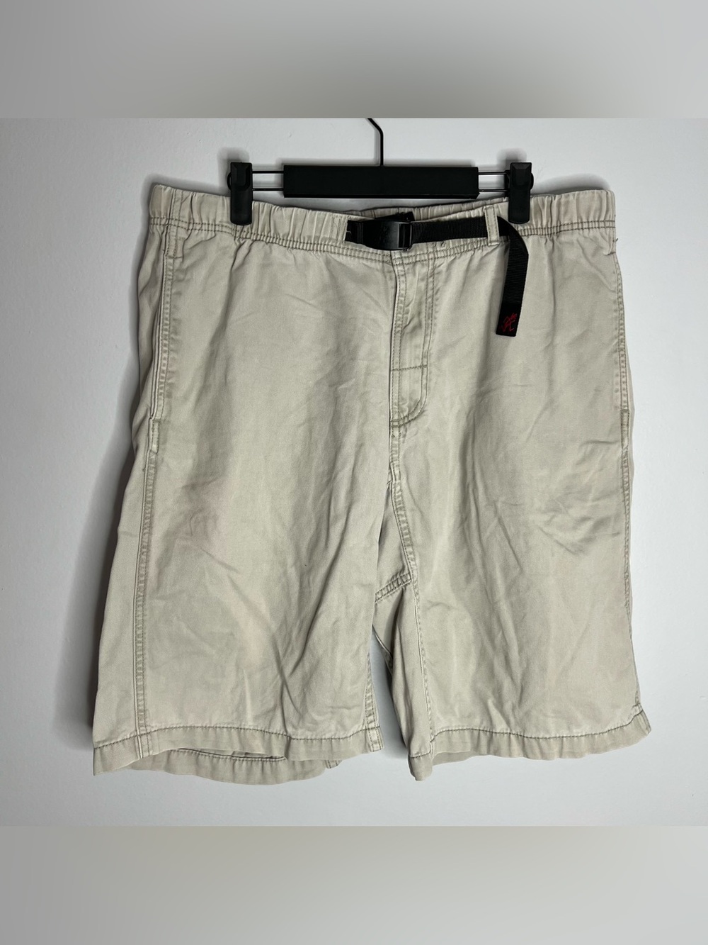 Gramicci Original G Shorts Mens Large Khaki Hiking Outdoor Cinch Belt